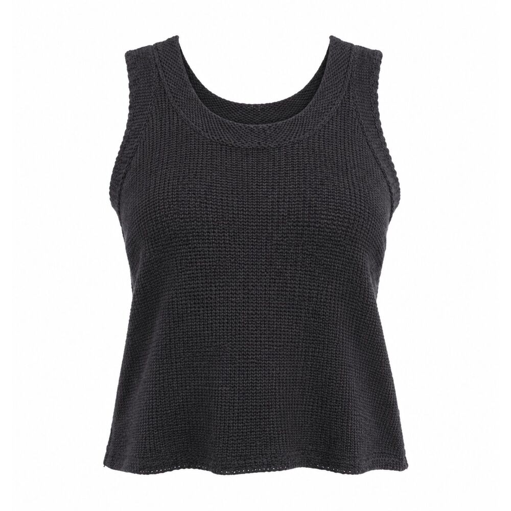 Tommy Bahama Chunky Waffle Knit Sweater Tank Large 12-14 Cotton Coastal Preppy
